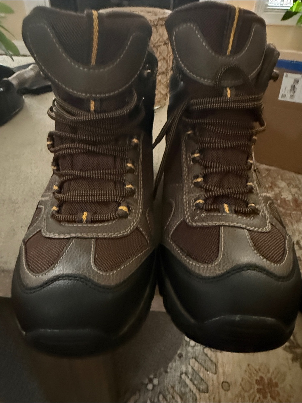 Men's Brown Lace-Up Outdoor Work Boots